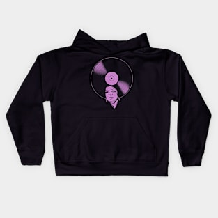 Afrovinyl (Purple) Kids Hoodie